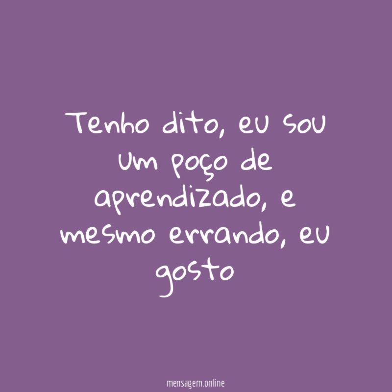 Tenho dito