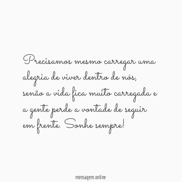 Alegria de viver