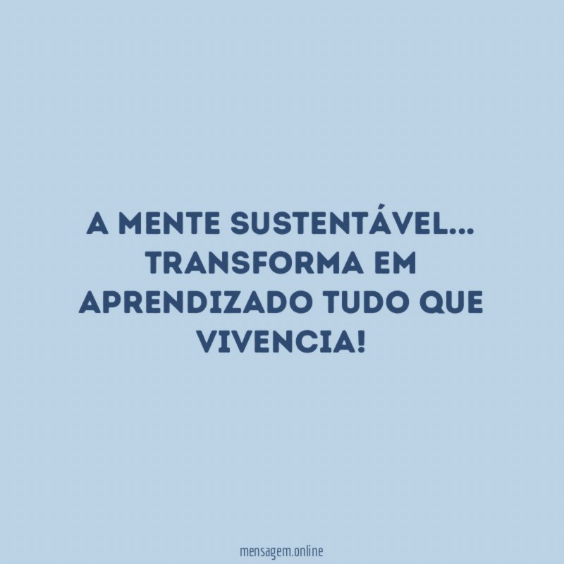 A mente Sustentável