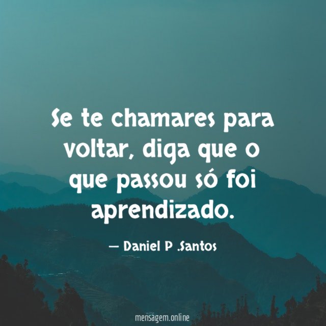Se te chamares para voltar