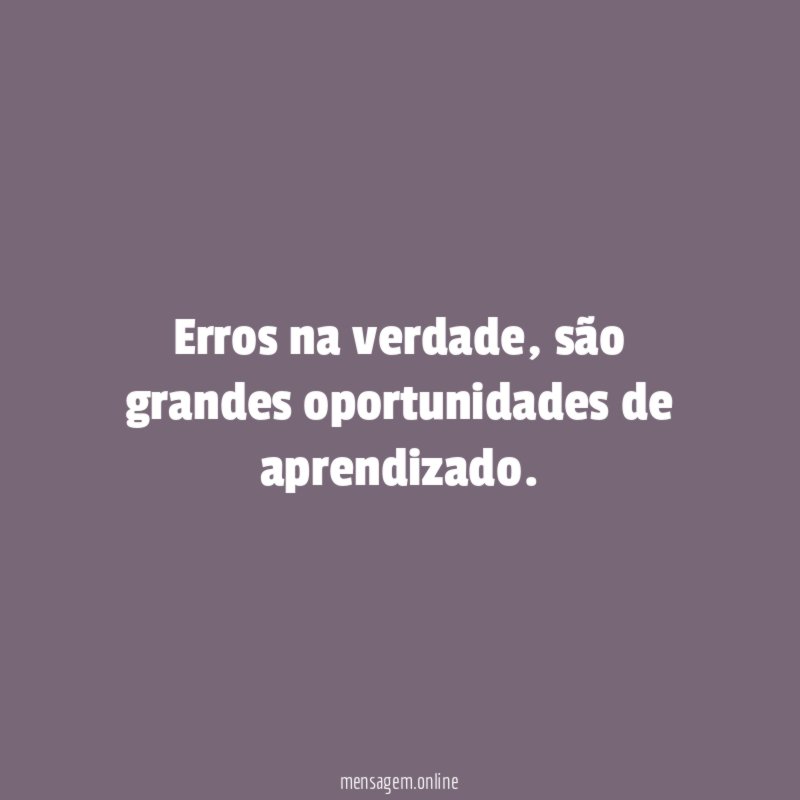Erros na verdade