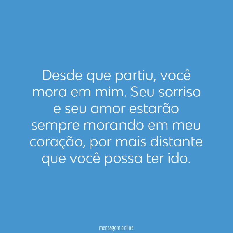 Você mora em mim