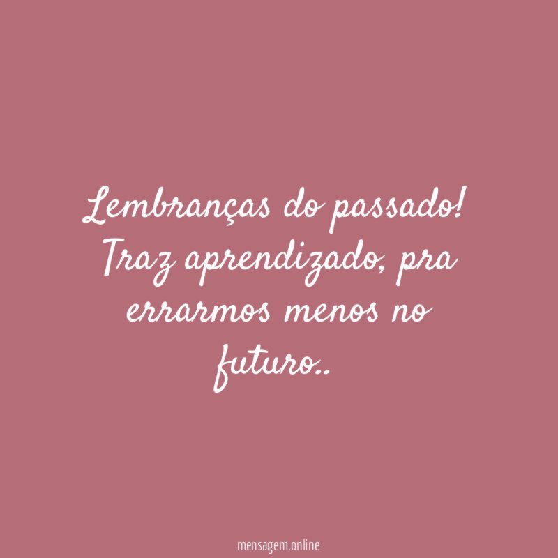 Lembranças do passado