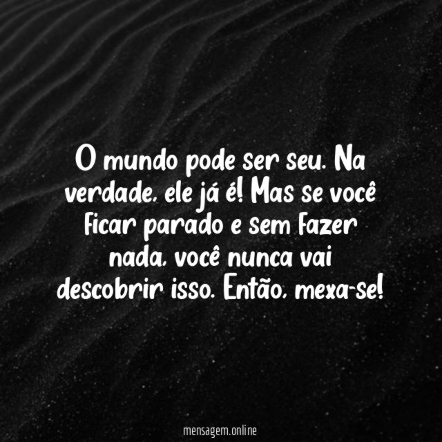 O mundo é seu