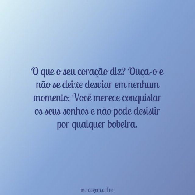 O que ele diz?