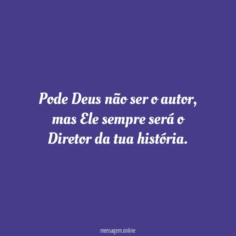 Pode Deus não ser o autor