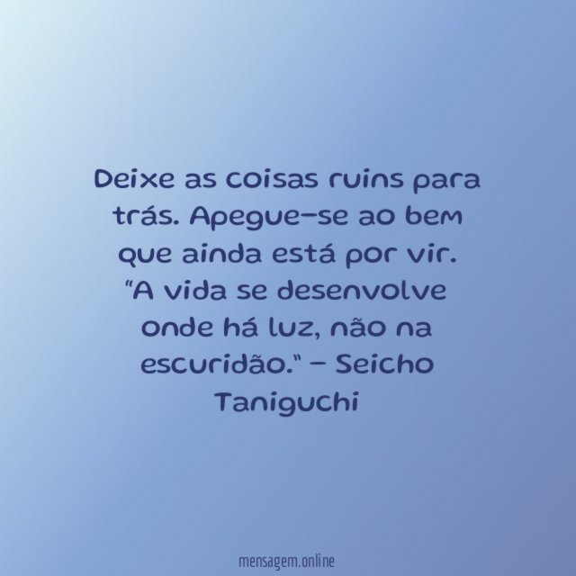 Não se entregue as fases sombrias da vida