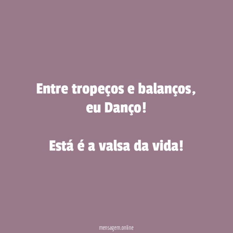 Entre tropeços e balanços