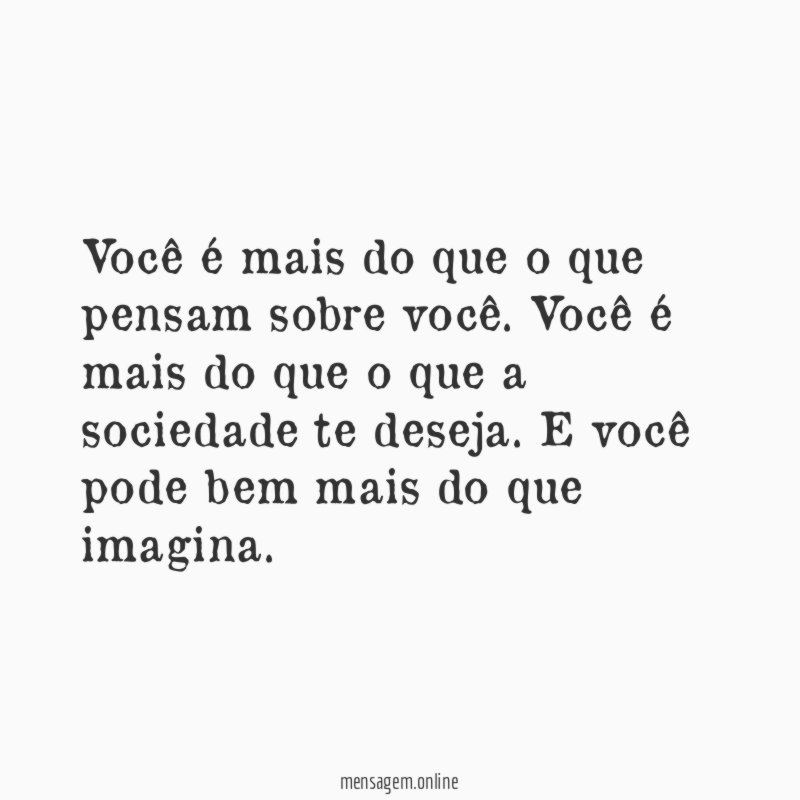 Você é mais