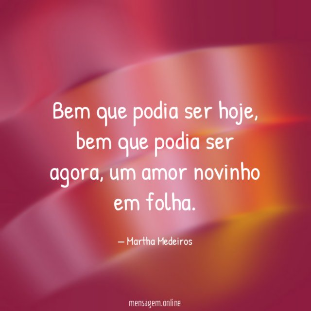 Bem que podia ser hoje
