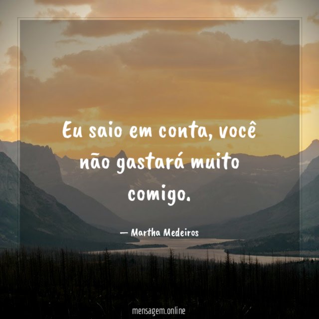 Eu saio em conta