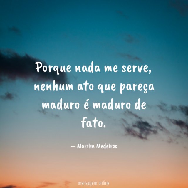 Porque nada me serve