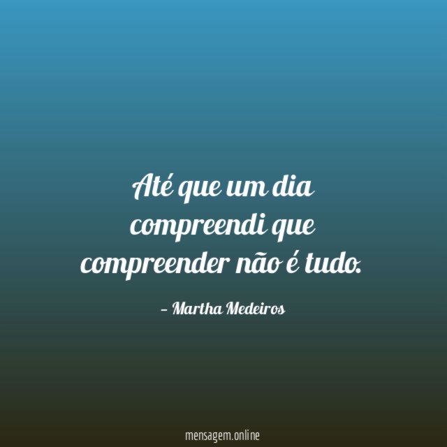 Até que um dia compreendi que compreender não é tudo