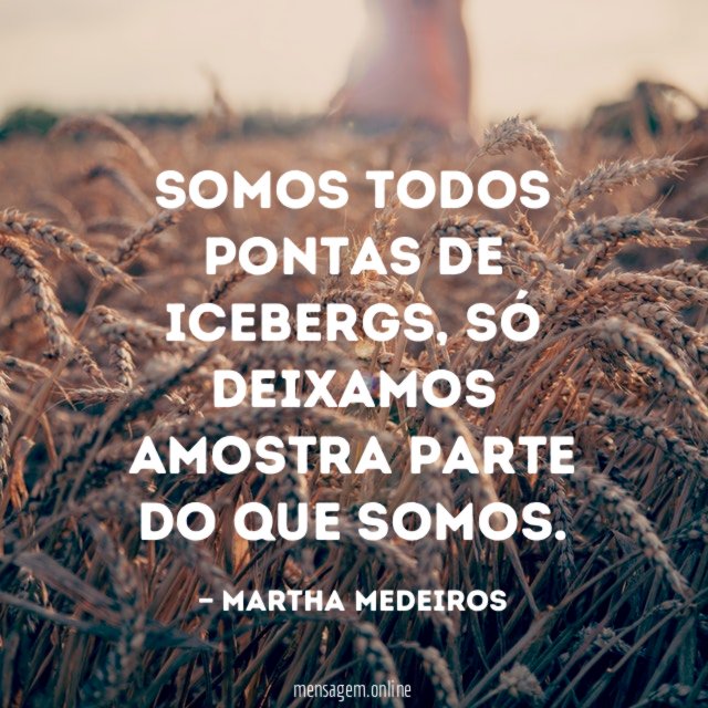 Somos todos pontas de icebergs
