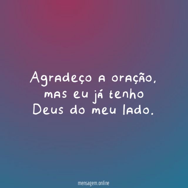 Agradeço a oração