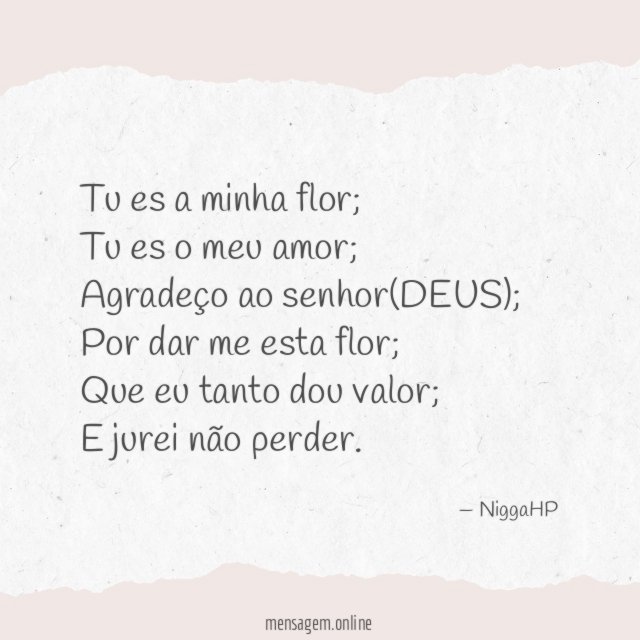 tu es a minha flor