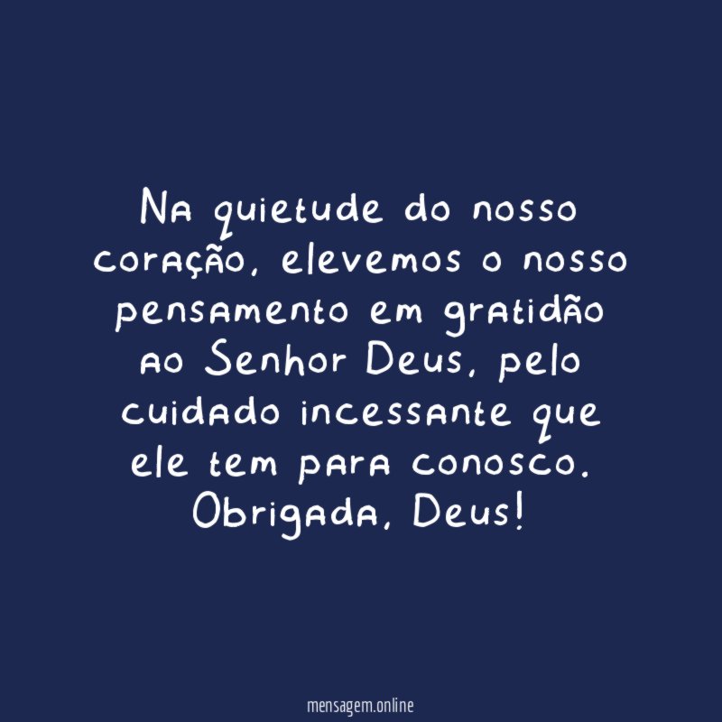 Na quietude do nosso coração