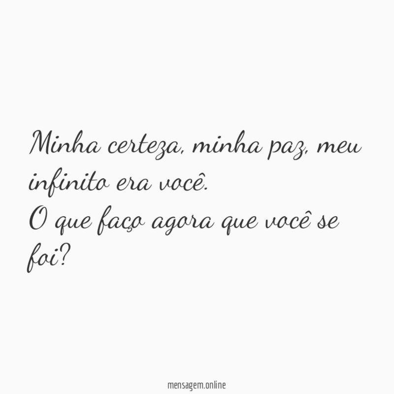 Você era o meu infinito