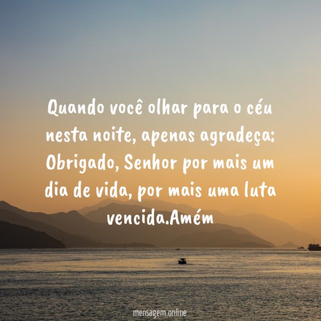 Quando você olhar para o céu nesta noite