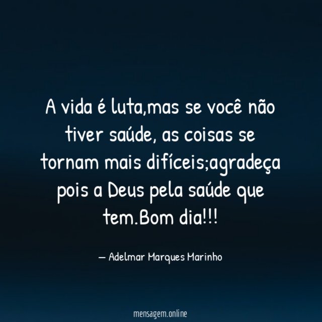 A vida é luta