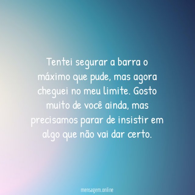 Precisamos de um tempo