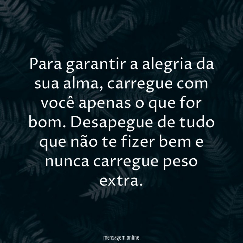 Só o que for bom