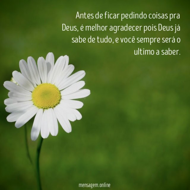 Antes de ficar pedindo coisas pra Deus