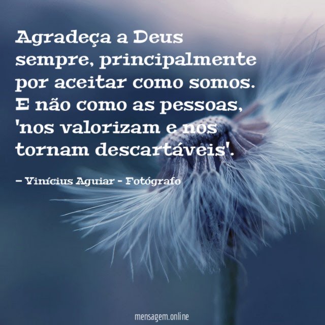 Agradeça a Deus sempre