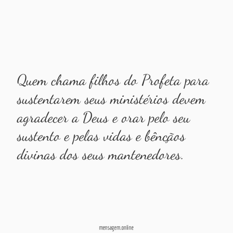 Quem chama filhos do Profeta para sustentarem seus