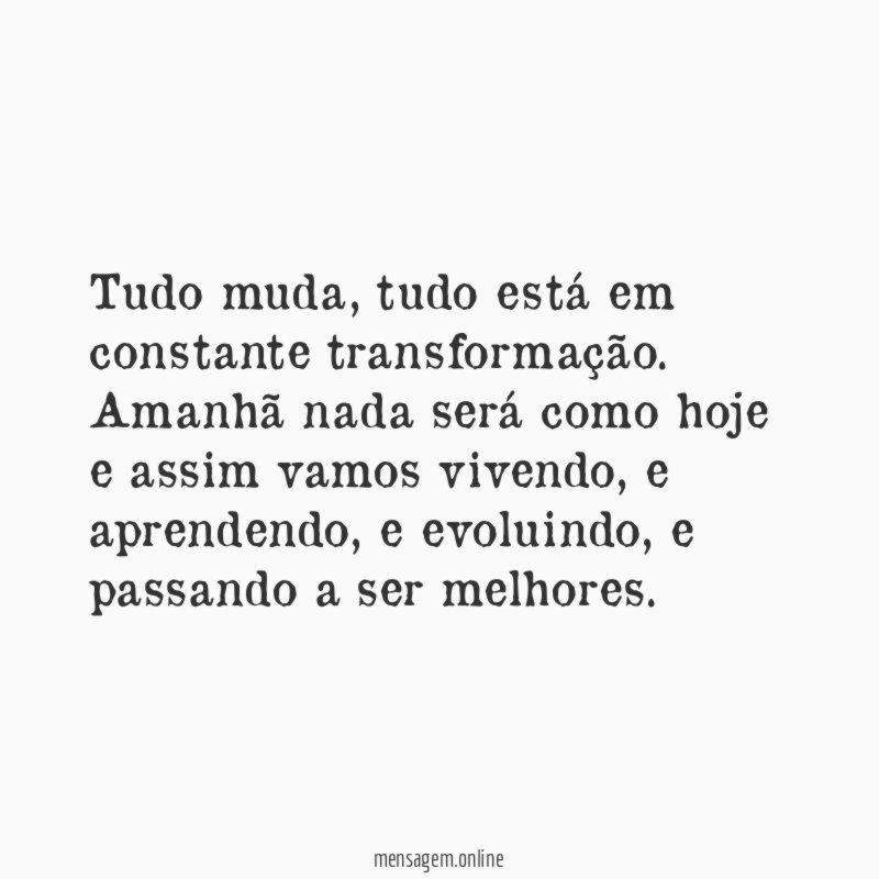 Amanhã será diferente