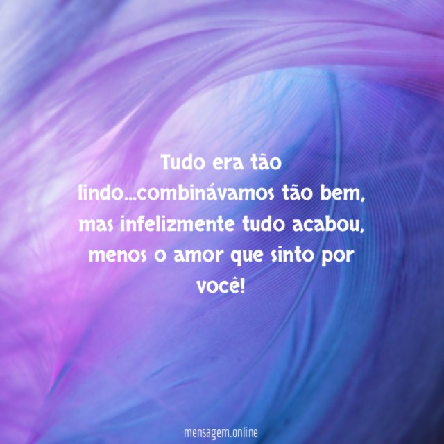 Tudo acabou!