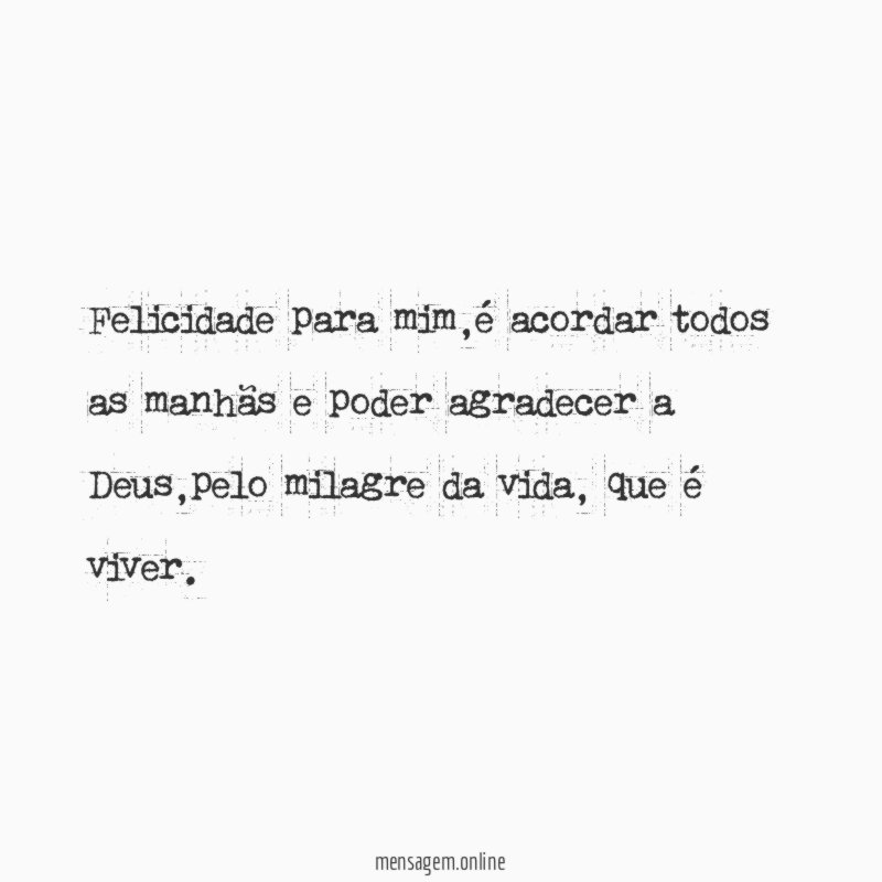 Felicidade para mim