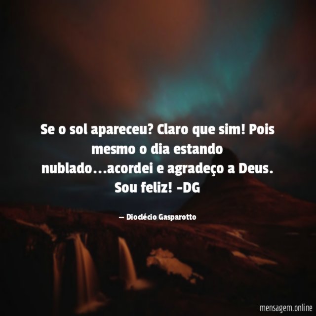 Se o sol apareceu