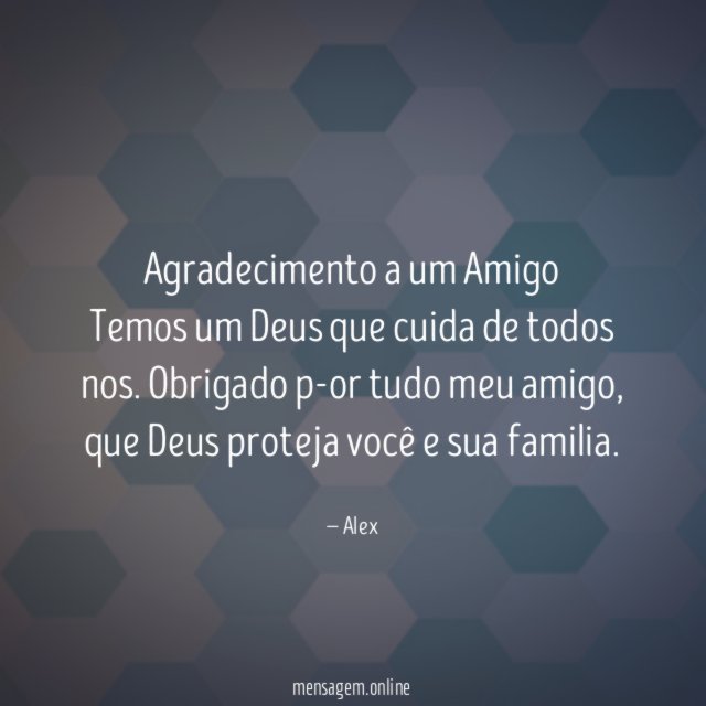 Agradecimento a um Amigo