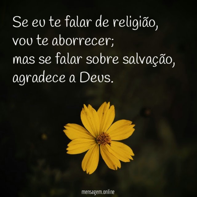 Se eu te falar de religião