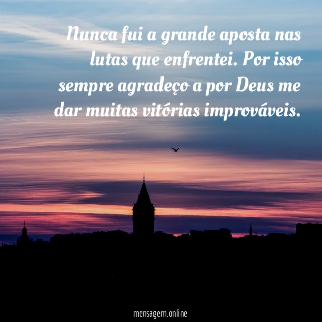 Nunca fui a grande aposta nas lutas que enfrentei