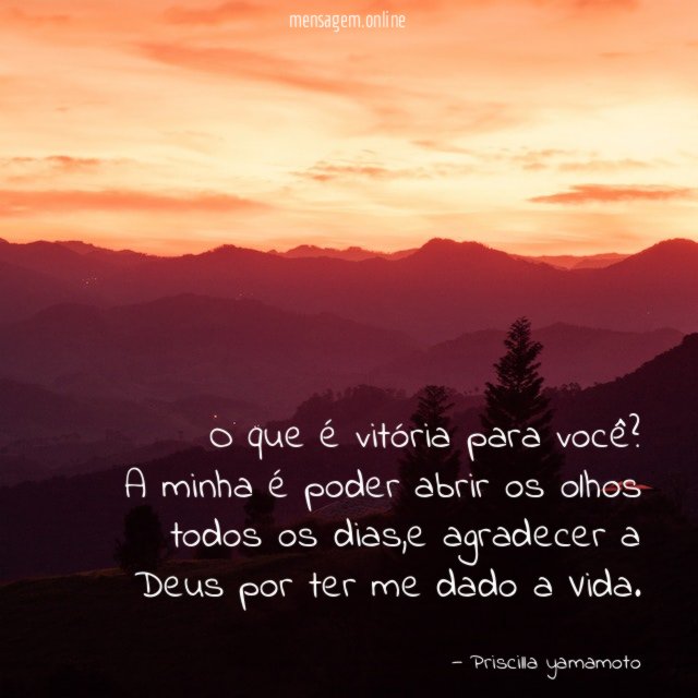 O que é vitória para você
