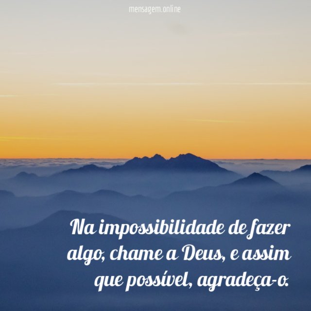Na impossibilidade de fazer algo