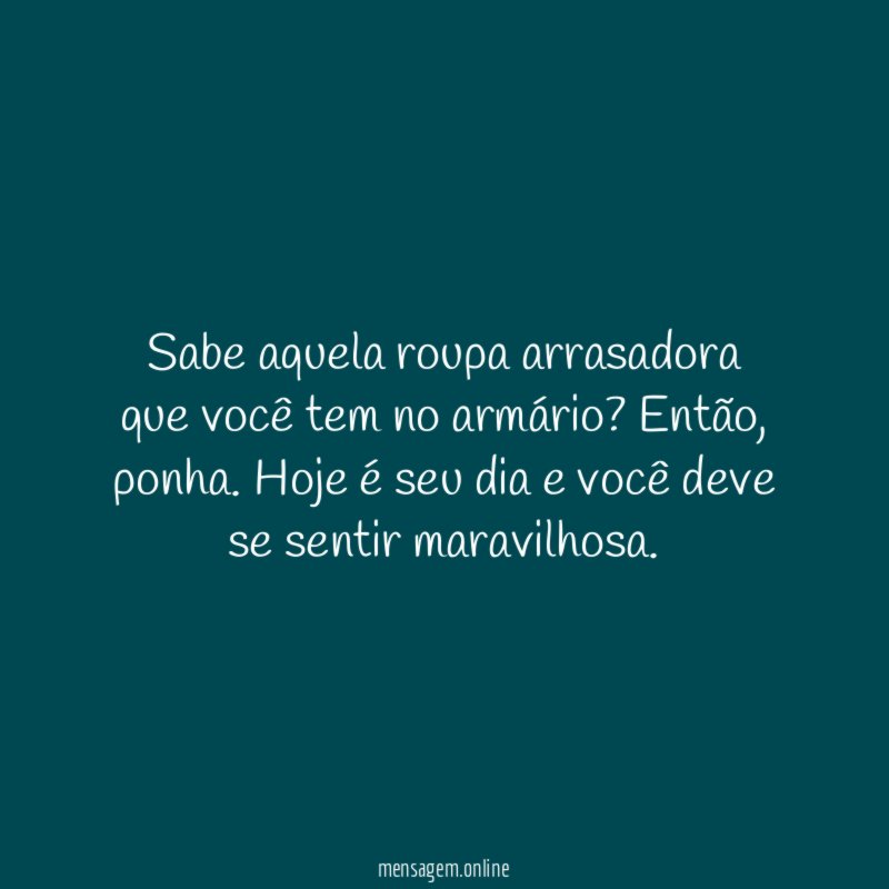 Vista-se para você