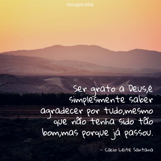 Ser grato a Deus