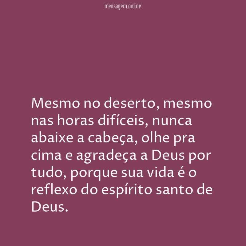 Mesmo no deserto