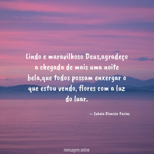 Lindo e maravilhoso Deus