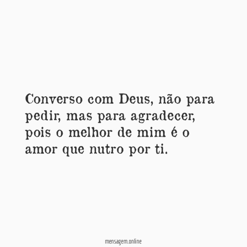 Converso com Deus