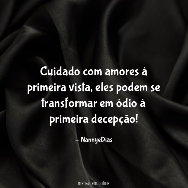 Cuidado com amores à primeira vista