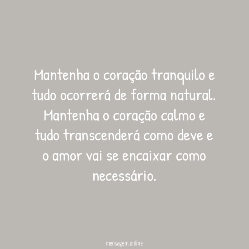 Mantenha a calma