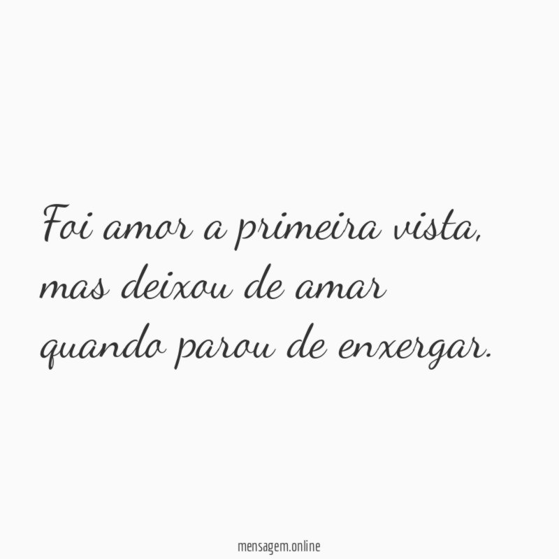 Foi amor a primeira vista