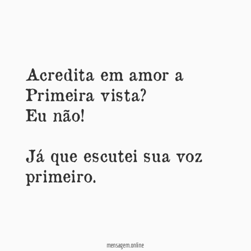 Acredita em amor a Primeira vista