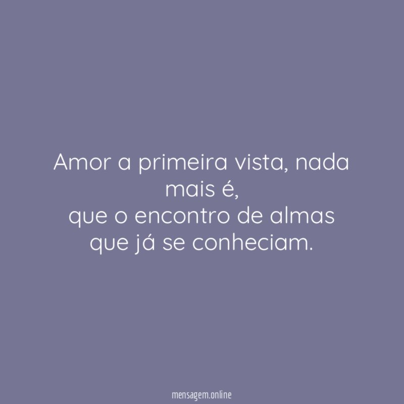 Amor a primeira vista
