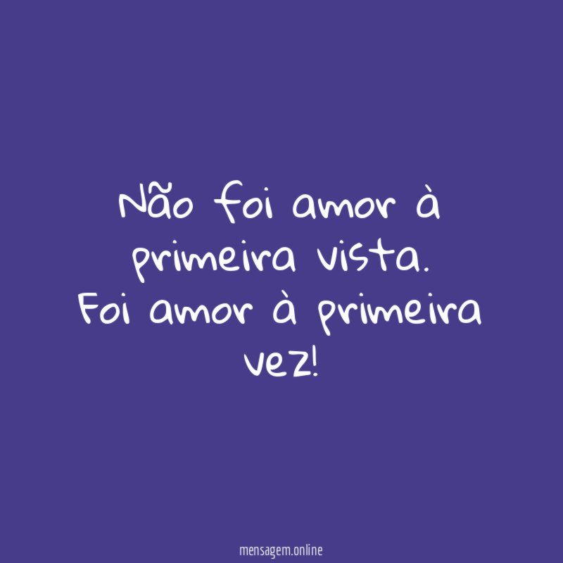 Não foi amor à primeira vista