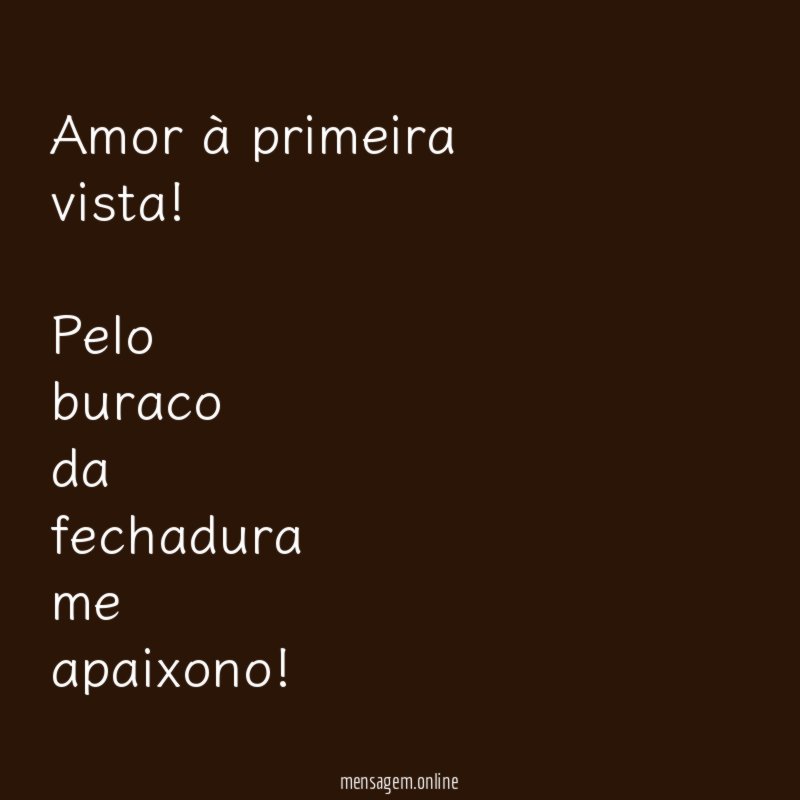 Amor à primeira vista!